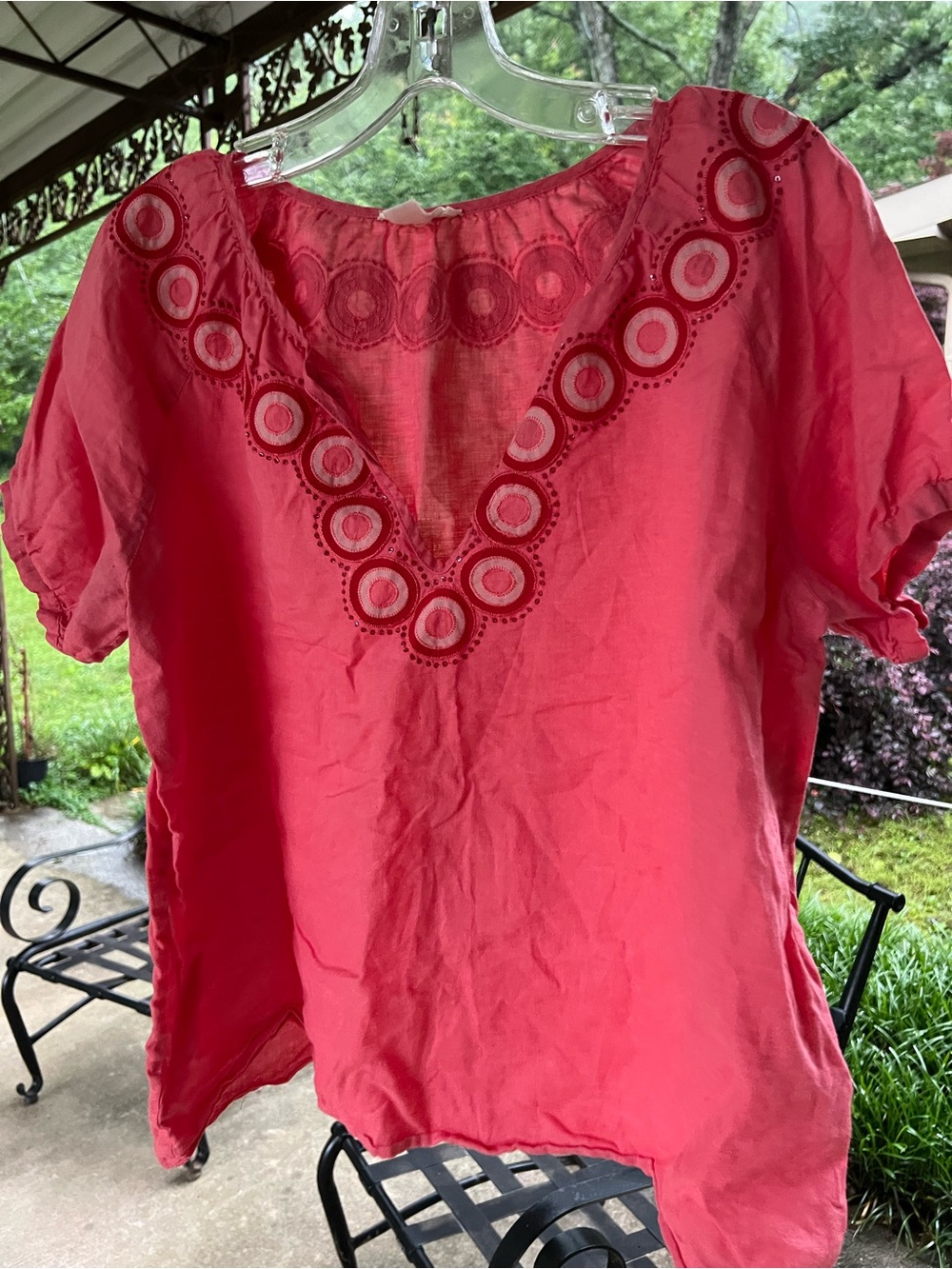 J. Crew Linen V-Neck Blouse